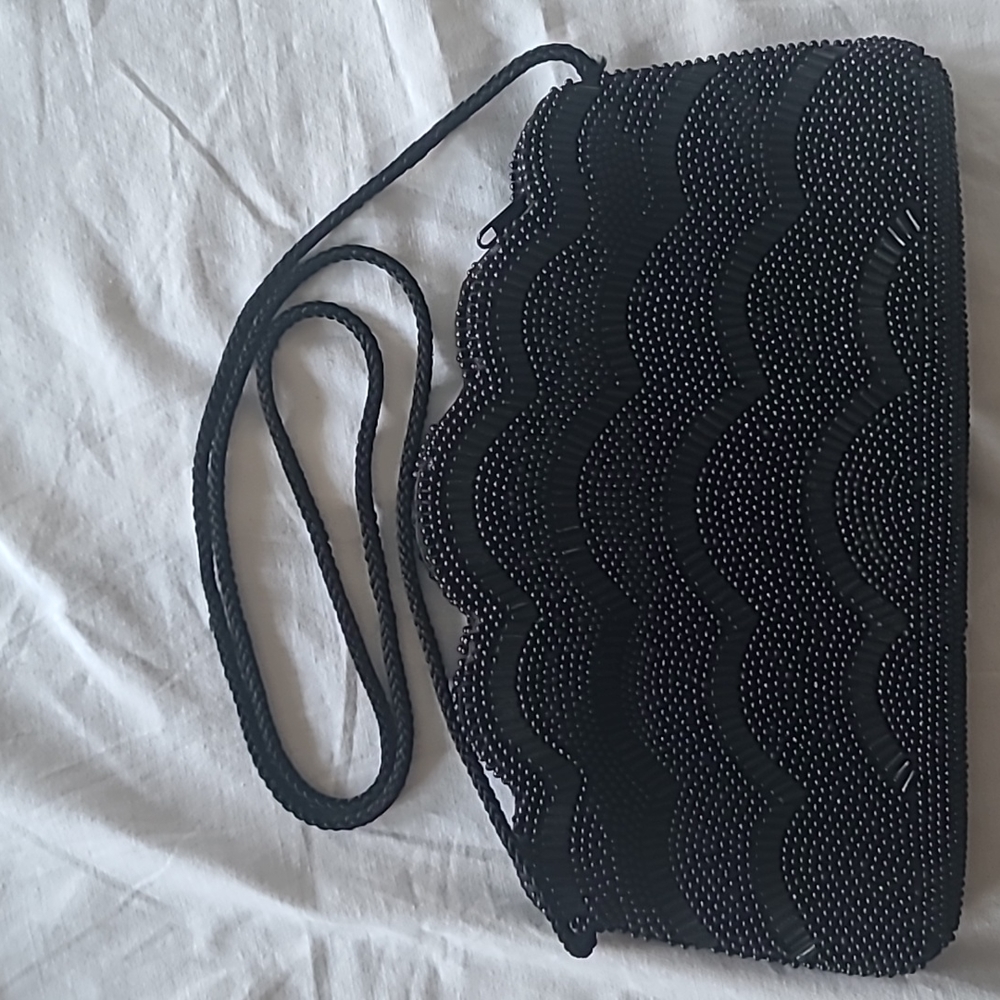 Sequins black purse special occasion holiday party